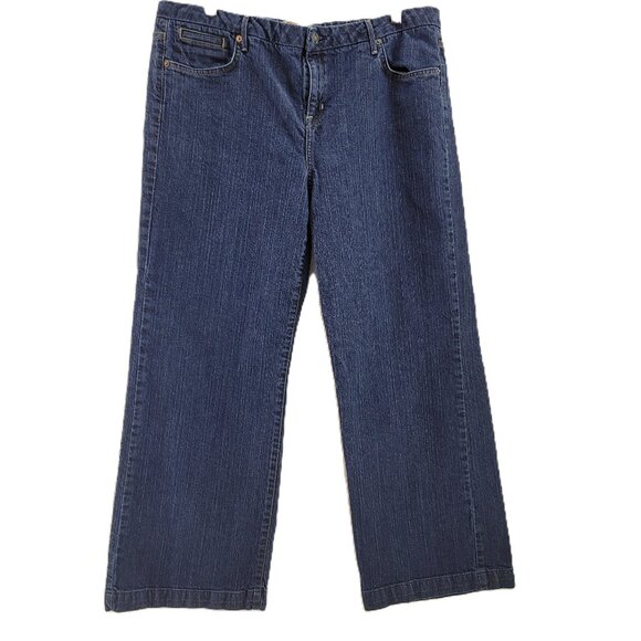 Route 66 Jeans Women's 18 Blue Denim Wide Leg Pants Vintage Stretch - Picture 1 of 13